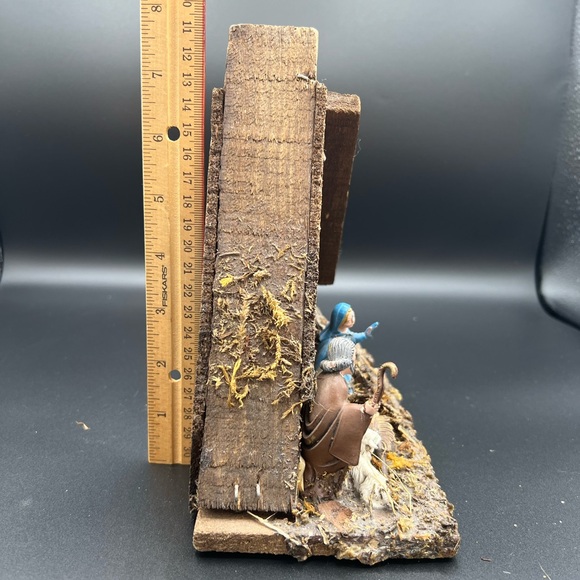 Vintage Italian Wood Creche Nativity Set Manger. Christmas Decoration. 4 figure - Picture 14 of 16